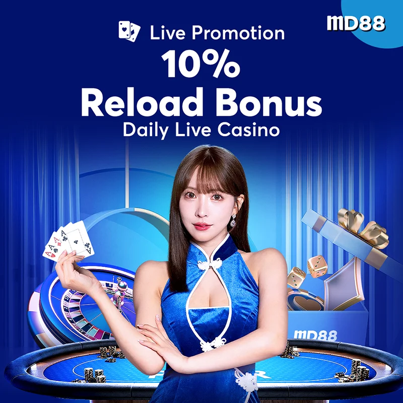 10% Live Casino Bonus ##Deposit pada permainan kasino langsung yang anda sukai dan mendapat bonus reload 10%