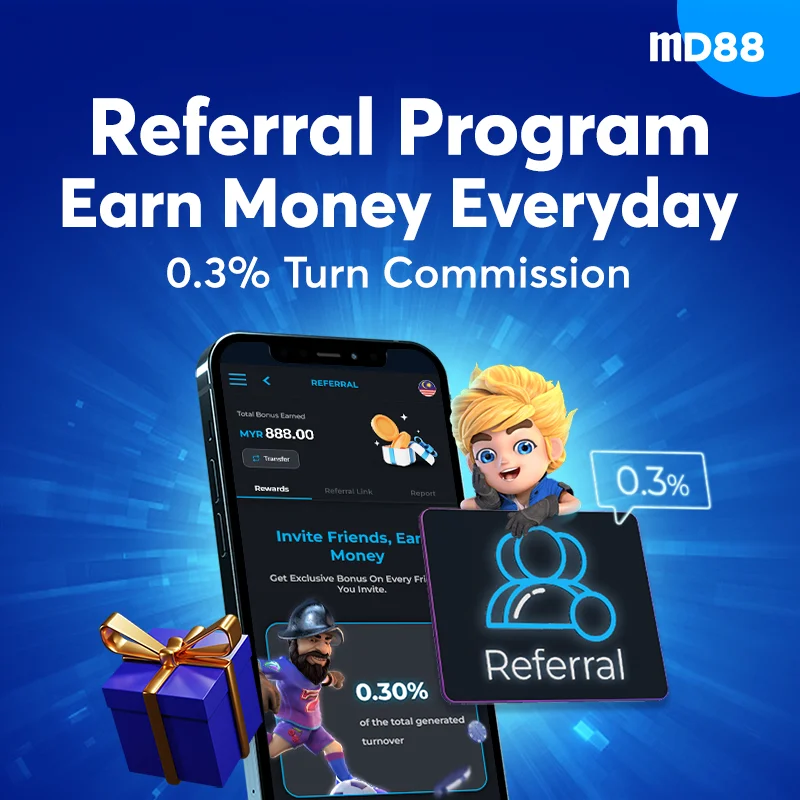 Program Rujukan Komisen 0.3% ##Cadangkan kepada rakan-rakan anda dan anda akan berhak mendapat bonus 0.3% sehingga MYR500 setiap hari!